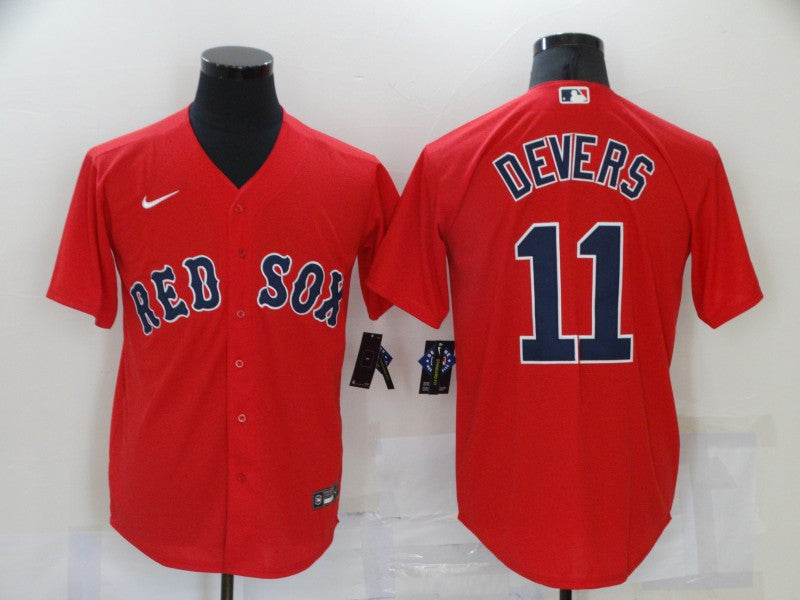 Men's Boston Red Sox Rafael Devers #11 Red Baseball Jersey